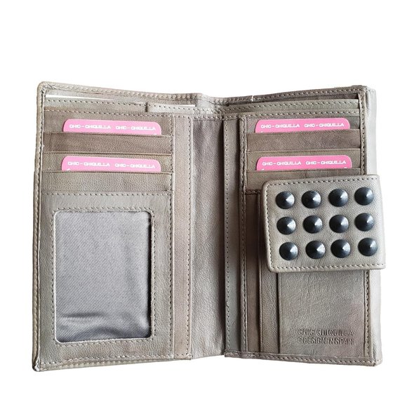 Women's Distressed Leather Wallet Credit Card Holder Wallet in BOX - Picture 11 of 14